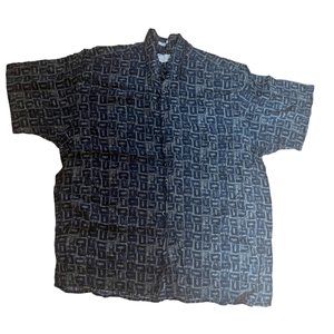 Soft Printed Button Up - Mens L